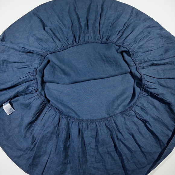 Tommy Bahama 100% Linen Navy Drawstring Midi Skirt Resort Style - Picture 7 of 10